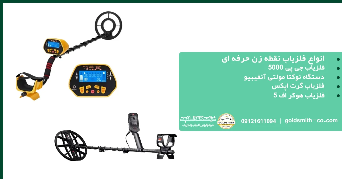 انواع فلزیاب نقطه زن حرفه ای